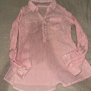 Pink Striped Button Down Shirt